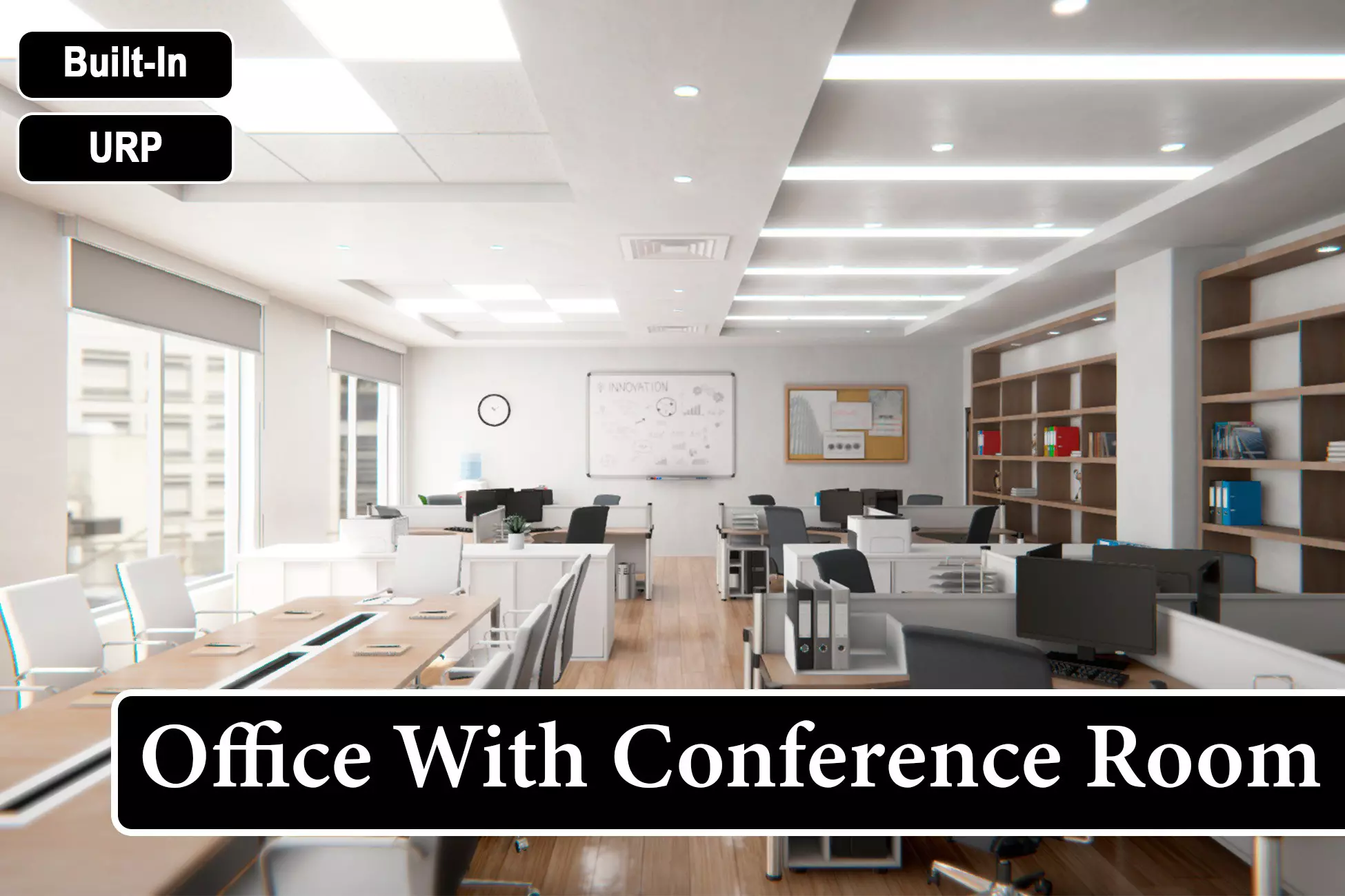 Unity 办公室会议室URP场景模型 Office With Conference Room1.0 - 盘古CG网-盘古CG网