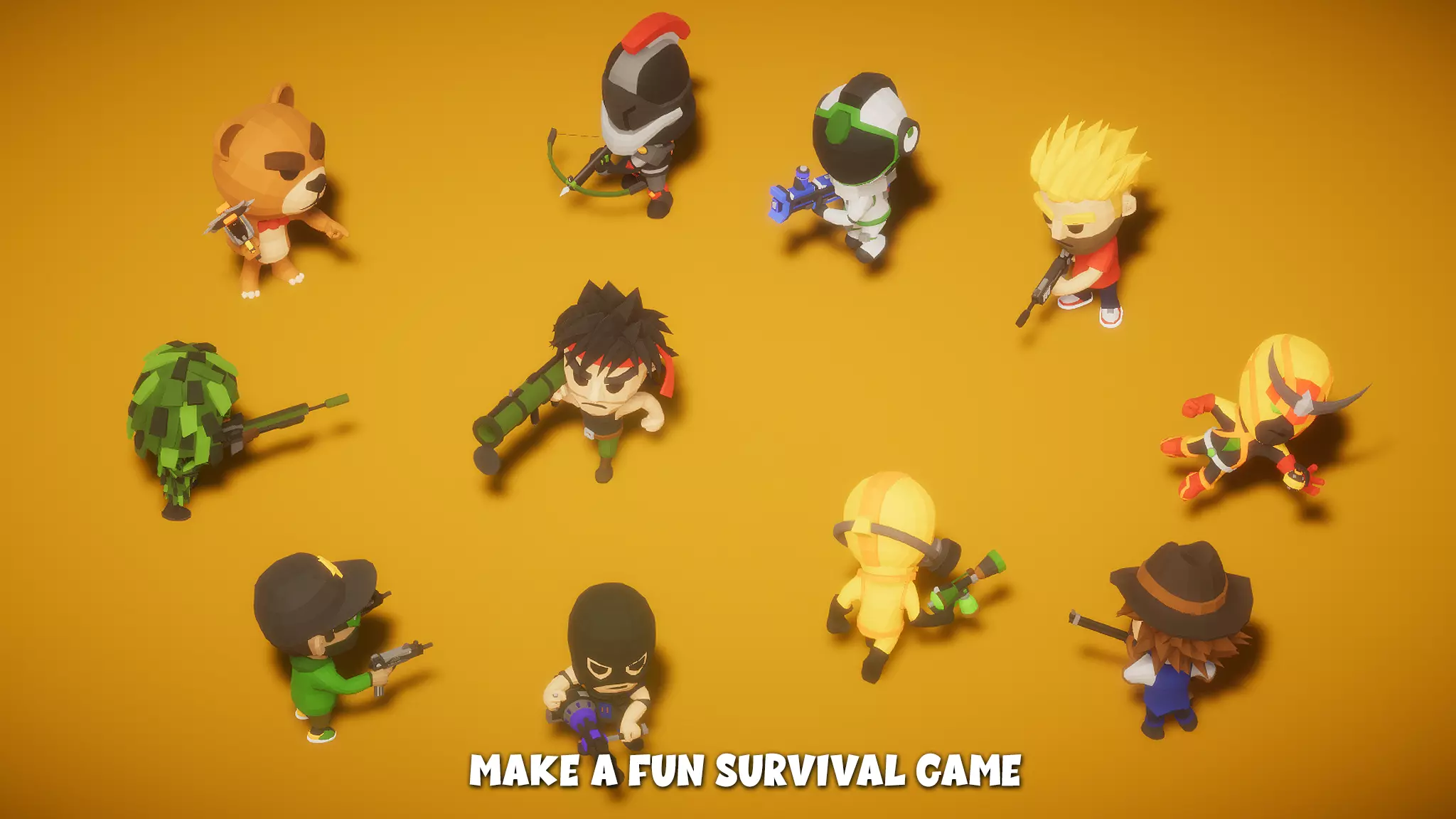 图片[3]-Unity Battle Royale Hero Polyart 1.3 低模战斗英雄素材 - 盘古CG网-盘古CG网