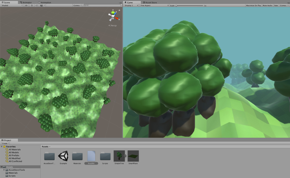 Infinite Terrain with Trees