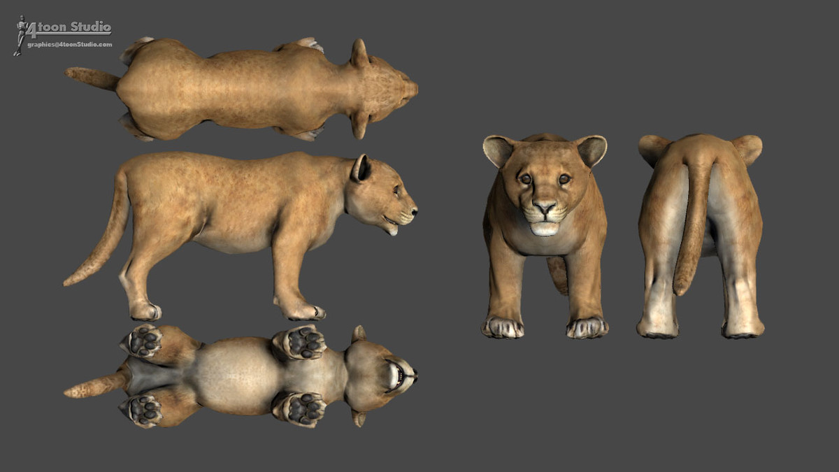 African Animal Pack For Unity动物模型包