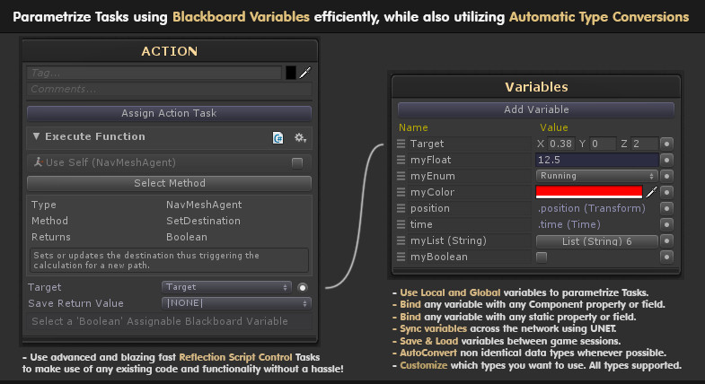 Unity游戏完整视觉行为创作框架可视化脚本工具 NodeCanvas v3.2.6