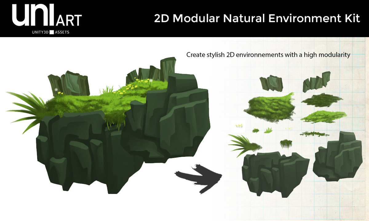 UniArt 2D Modular Natural Environment Kit