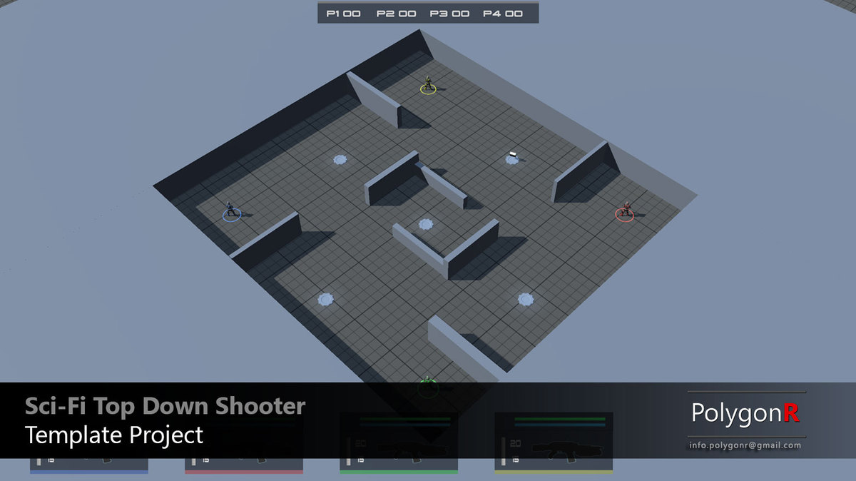 Sci Fi Top Down Game Template - Unity科幻射击游戏模板